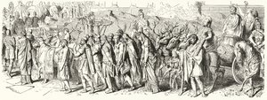 Triomfen, triomftocht van keizer Aurelianus (gravure) door American School