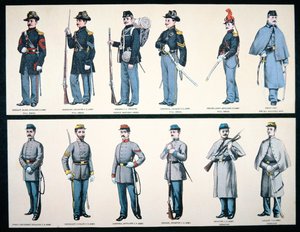 Uniformen van het leger van de Unie en de Geconfedereerden door American School