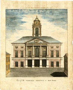 Uitzicht op het federale gebouw in New York