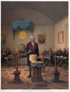 Washington als Meester Metselaar, uitgegeven 1870