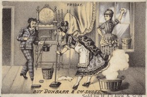 Vrouwen schoonmaken en dweilen