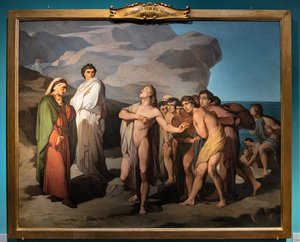 Dante en Casella door Amos Cassioli