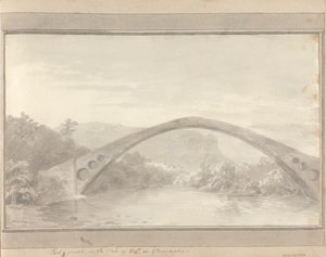 Uitzichten in Engeland, Schotland en Wales: Pont Y Pridd, in de Vale of Taff of Glamorgan door Amos Green