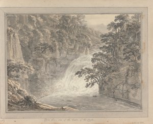 Uitzichten in Engeland, Schotland en Wales: Tour in Schotland; Corie Lin; een van de watervallen van de Clyde door Amos Green