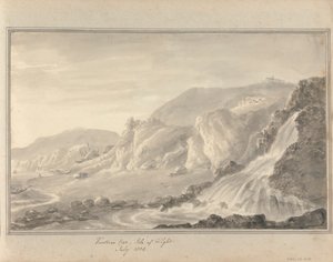 Uitzichten in Engeland, Schotland en Wales: Ventnor Cove, Isle of Wight, juli 1804 door Amos Green