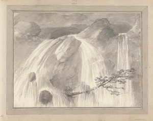 Uitzichten in Engeland, Schotland en Wales: Waterval, Uitzichten in 1799 door Amos Green