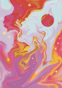 Levendige, vloeiende planeetgloed door Amy Louise Baker