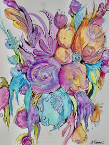 Kleurrijke fantasiebloemen