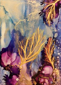 Levendig goudkoraal door Amy Tieman