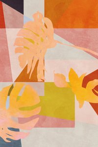 Biologische Bauhaus-geometrische bladeren