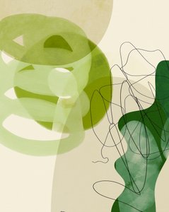 Geschilderde lijnen Groen Bruin 3 Kopie