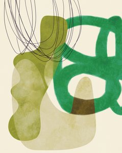 Geschilderde lijnen Groen Bruin Kopie