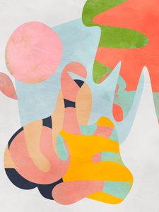 Pastelkleurig uitgesneden