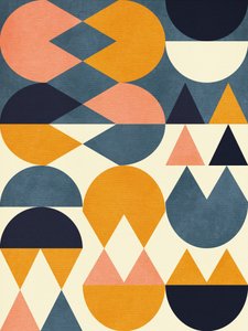 Rainbow Plus Shapes  Blauw Mosterd6