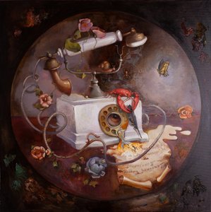 Surrealistische telefoonvisie