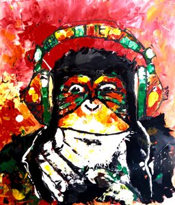 Abstract Music Monkey door Anda Bieza