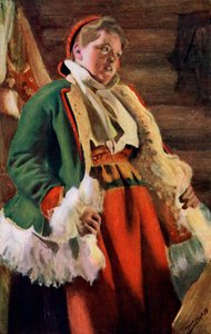 Braskkulla, een boerendochter uit Moro, 1911-1912 door Anders Leonard Zorn
