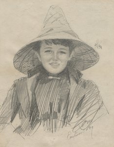 Ada Lymon (vrouw met grote hoed) door Anders Leonard Zorn