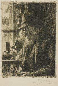 Bosl Anders, Klokkenmaker in Mora door Anders Leonard Zorn