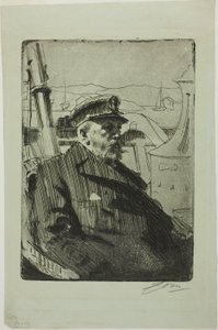 Koning Oscar II (Tweede plaat) door Anders Leonard Zorn