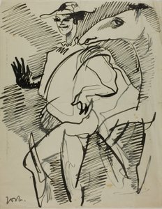 Man met paard door Anders Zorn