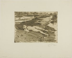 Op het zand door Anders Leonard Zorn