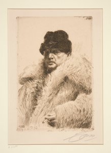 Zelfportret 1916 door Anders Leonard Zorn