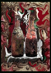 GOEDE OUDE WIJN, 2002 (Digitaal schilderij) door Ando Gilardi