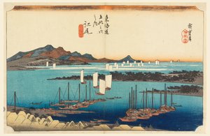 Ejiri, Uitzicht Over Mio-no-Matsu-bara, in De Drieënvijftig Stations van de Tokaido Weg (Tokaido Gojusan Tsugi-no Uchi)