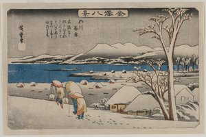 Avondsneeuw bij Uchikawa uit de serie Acht Zichten van Kanazawa