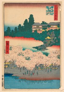 Bloemenpaviljoen, Dango-heuvel, Sendagi (Sendagi, Dango-zaka Hana-yashiki) uit de serie Honderd Beroemde Zichten op Edo