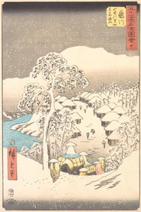 Fujikawa, een dorp in de bergen voorheen Miyajiyama genoemd, 1855