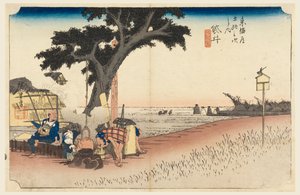 Fukuroi Theehuis, in De Drieënvijftig Stations van de Tokaido Weg (Tokaido Gojusan Tsugi-no Uchi)