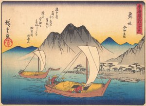 Maisaka, uit de serie De Drieënvijftig Stations van de Tokaido Weg, begin 20e eeuw door Ando Hiroshige