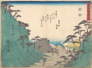 Okabe, ca. 1838 door Ando Hiroshige