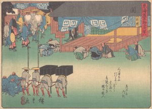 Seki, uit de serie De drieënvijftig stations van de Tokaido-weg door Ando Hiroshige