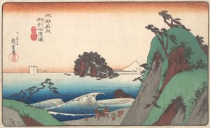 Zeven-ri strand, provincie Soshu door Ando Hiroshige