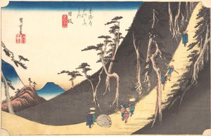 Station Zesentwintig: Nissaka, Sayo no Nakayama, van de Drieënvijftig Stations van de..., ca. 1833-34