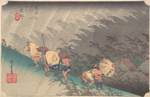 Plotselinge Regenbui in Shono, ca. 1833-34
