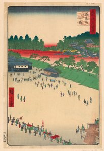 Yatsukoji-kruising bij Suji-chigai uit de serie Honderd beroemde uitzichten van Edo door Ando Hiroshige