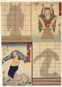 (Figuren en schaduwen) door Ando or Utagawa Hiroshige