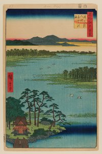 Benten heiligdom, Inokashira vijver door Ando or Utagawa Hiroshige