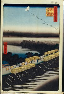 Honderd beroemde uitzichten van Edo: Nihon-dijk en Yoshiwara