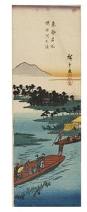 Oversteek bij de Sumidagawa-rivier uit de serie Beroemde Uitzichten van de Oostelijke Hoofdstad, c.1837-1838 (houtsnede op papier) door Ando or Utagawa Hiroshige