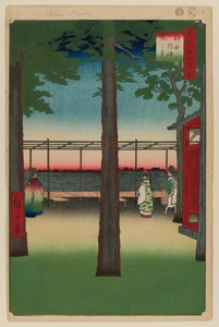 Dageraad bij Kanda Myojin Shrine door Ando or Utagawa Hiroshige