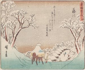 Fujikawa door Ando or Utagawa Hiroshige