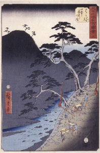 Hakone door Ando or Utagawa Hiroshige