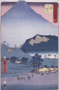 Hara: Uitzicht op Ashitakayama en Fuji door Ando or Utagawa Hiroshige