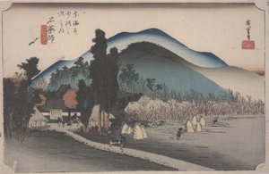 Ishiyakushi-tempel door Ando or Utagawa Hiroshige