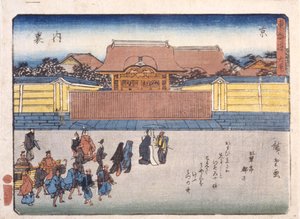 Kyoto-Paleis Van De Keizer door Ando or Utagawa Hiroshige